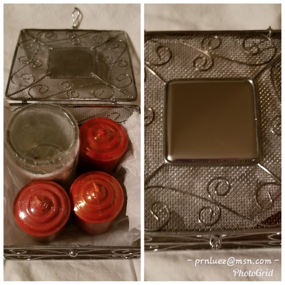 Things Remembered Square  Candle Basket - Picture 2 of 4